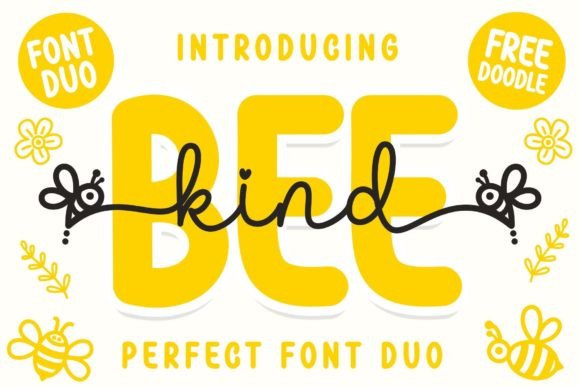 Bee Kind Duo: A Playful Font for Handmade Brands