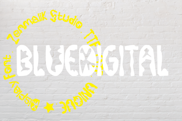 BlueDigital: A Bold Display Typeface for Modern Makers