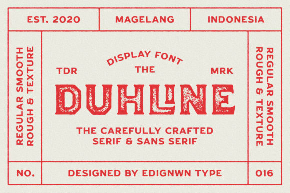 Duhline: A Versatile Typeface for Handmade Brands
