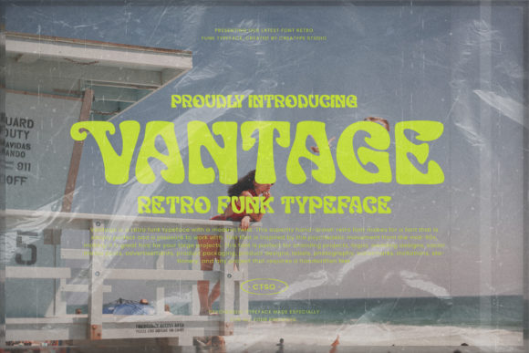 Vantage Retro Funk: A Bold Display Typeface for Modern Editorial Design